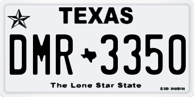 TX license plate DMR3350