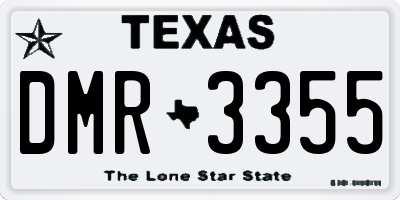 TX license plate DMR3355