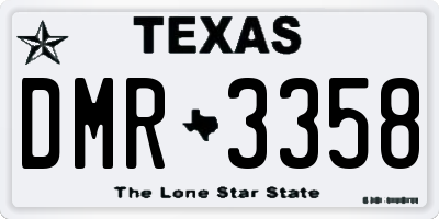 TX license plate DMR3358
