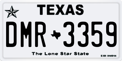 TX license plate DMR3359