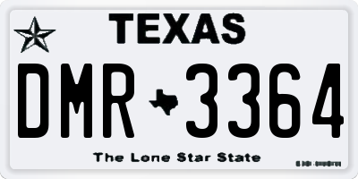 TX license plate DMR3364