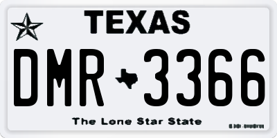 TX license plate DMR3366