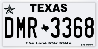 TX license plate DMR3368
