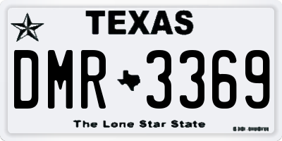 TX license plate DMR3369