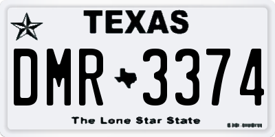 TX license plate DMR3374