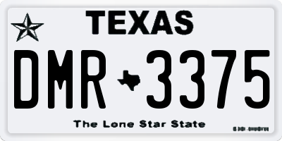 TX license plate DMR3375