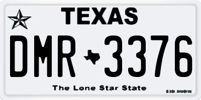 TX license plate DMR3376