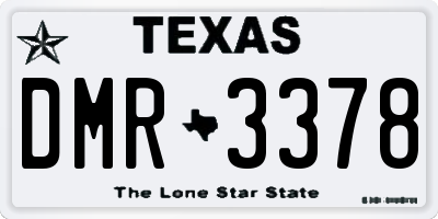 TX license plate DMR3378