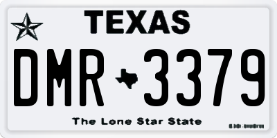 TX license plate DMR3379