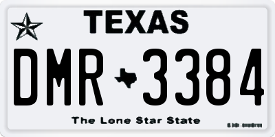 TX license plate DMR3384