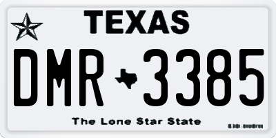 TX license plate DMR3385