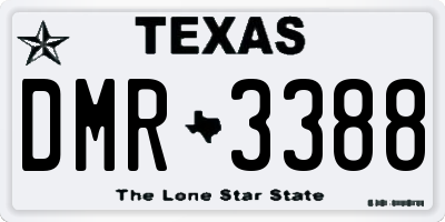 TX license plate DMR3388