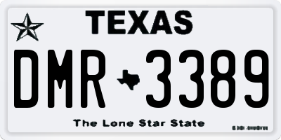 TX license plate DMR3389