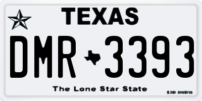 TX license plate DMR3393