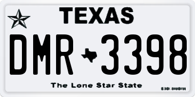 TX license plate DMR3398
