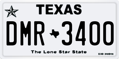 TX license plate DMR3400