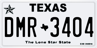 TX license plate DMR3404