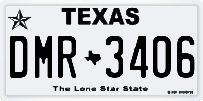 TX license plate DMR3406