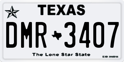 TX license plate DMR3407