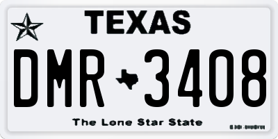 TX license plate DMR3408