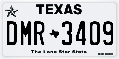 TX license plate DMR3409