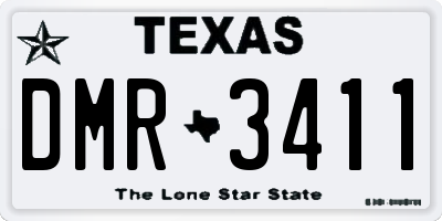 TX license plate DMR3411