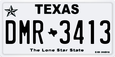 TX license plate DMR3413