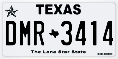 TX license plate DMR3414