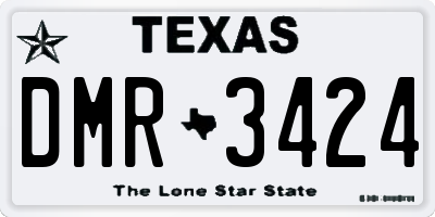 TX license plate DMR3424