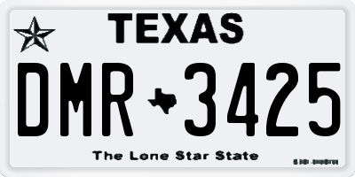 TX license plate DMR3425