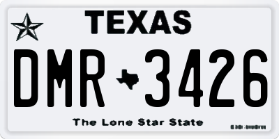 TX license plate DMR3426