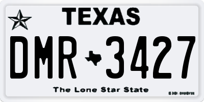 TX license plate DMR3427