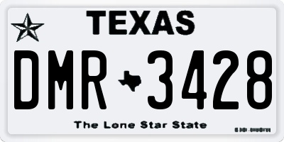 TX license plate DMR3428