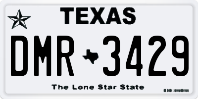 TX license plate DMR3429