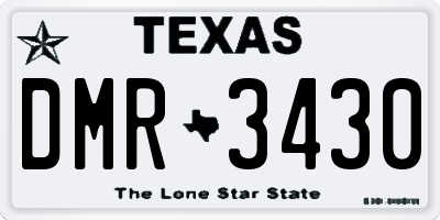 TX license plate DMR3430