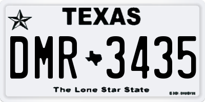 TX license plate DMR3435
