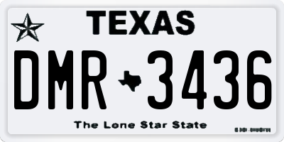TX license plate DMR3436