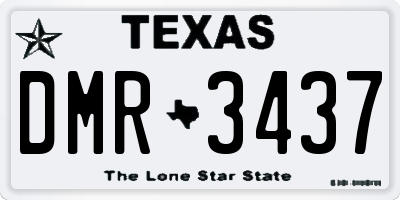 TX license plate DMR3437