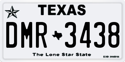 TX license plate DMR3438