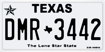 TX license plate DMR3442