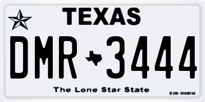 TX license plate DMR3444
