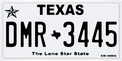 TX license plate DMR3445