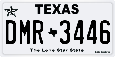 TX license plate DMR3446