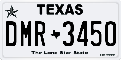TX license plate DMR3450