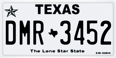 TX license plate DMR3452
