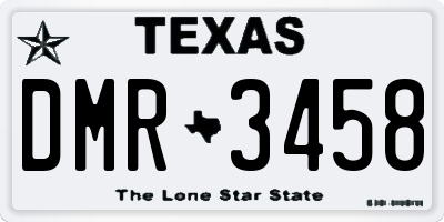 TX license plate DMR3458