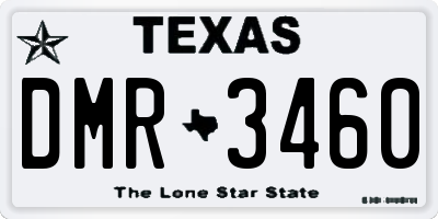 TX license plate DMR3460