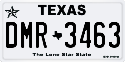 TX license plate DMR3463