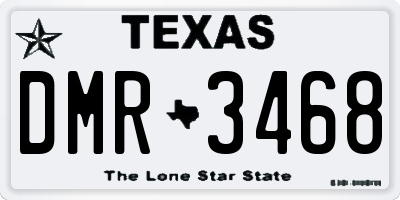 TX license plate DMR3468