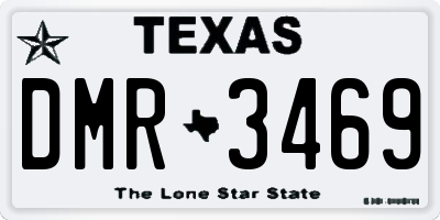 TX license plate DMR3469